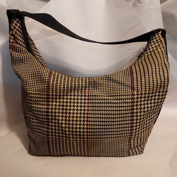Ralph Lauren Purse Light weight Vegan Houndstooth satchel bag strap buckle - Picture 2 of 12